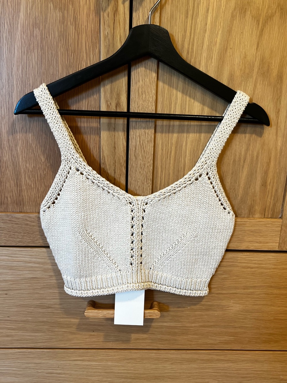Ulla Johnson Celia Knit Bralette Alabaster Size Medium NWT Coastal Festival Boho
